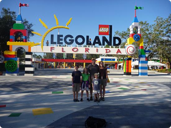 Kristen and her family at the LEGOLAND Florida Grand Opening