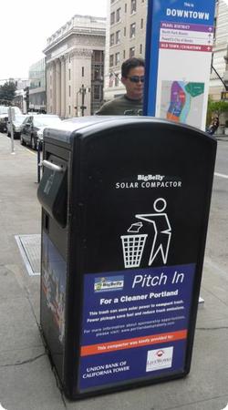 Solar Trash Compactor in Portland