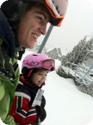 Darya and her ski instructor at Whistler Kids