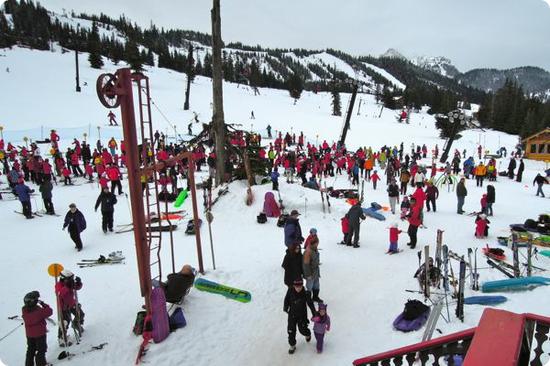 Chaotic mornings at Powderpigs are followed by a quiet lull as all the kids hit the slopes