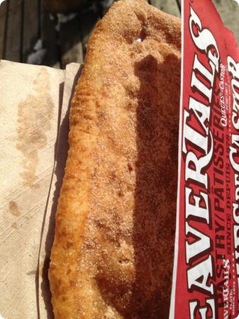 Beavertail - a fried dough treat available on Whistler Mountain