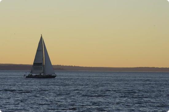 View from Seattle's Alki Beach at Sunset