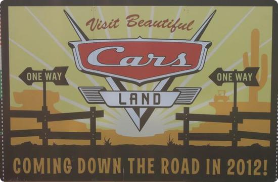 Cars Land Promo Sign