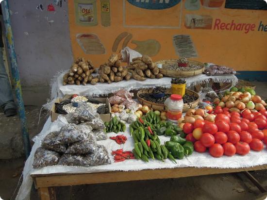 Fresh fruit and vegetables sold streetside