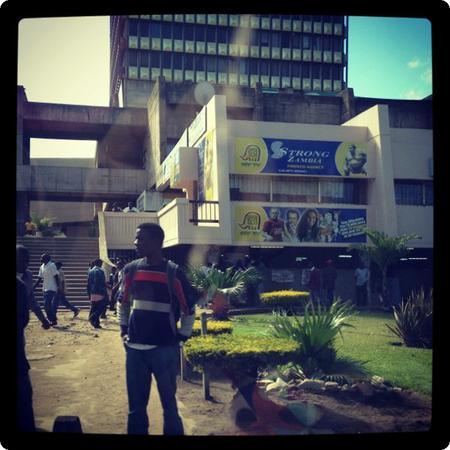 Leaving downtown Lusaka