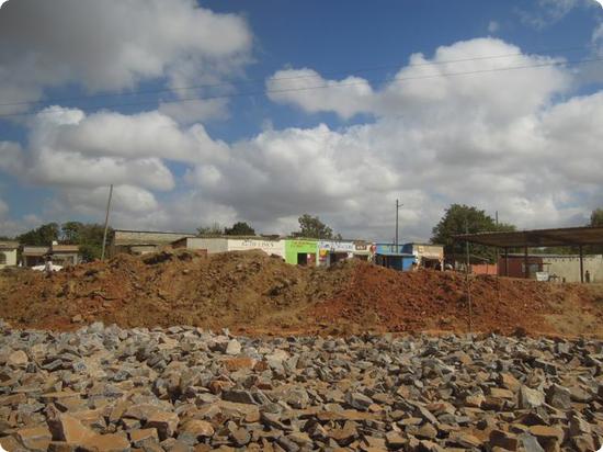 Road construction in Lusaka, Zambia