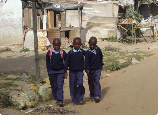 Kids headed to school