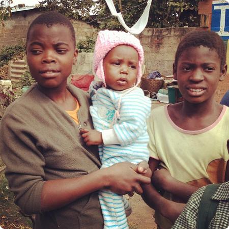 Kids in the Lusaka's Garden District