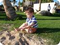 Eilan enjoys the sun at Aulani Resort in Hawaii