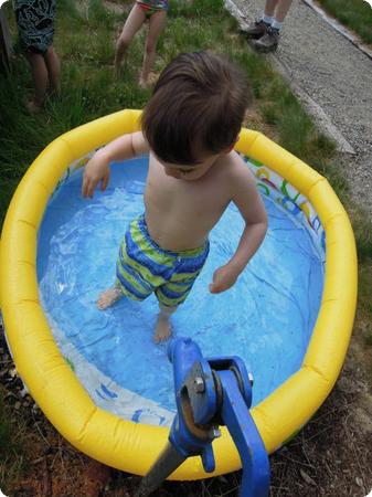 An inflatable pool is a "must have" I think