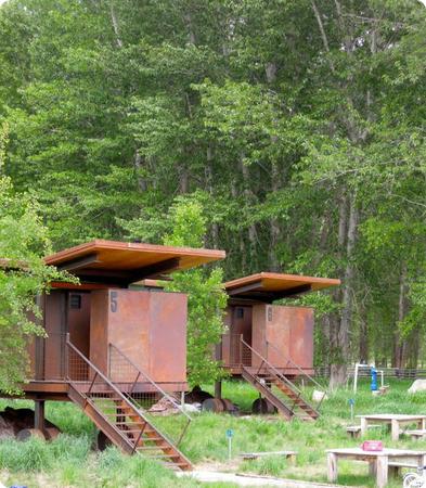 Mazama Rolling Huts (electricity and a kitchenette, but no running water)