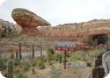 Rockwork backdrop for the Radiator Springs Racers Ride at Cars Land