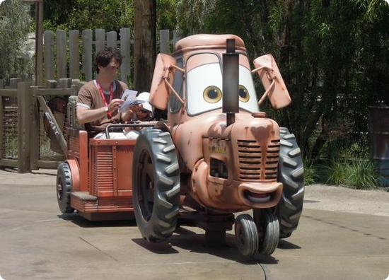 Tractor at Mater's Junkyard Jamboree in California Adventure Park