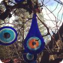 Turkish Evil Eye amulets at the Sleeping Lady Resort in Leavenworth