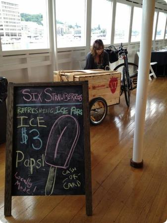 Six Strawberries Ice Pops at the South Lake Union Floating Farmers Market