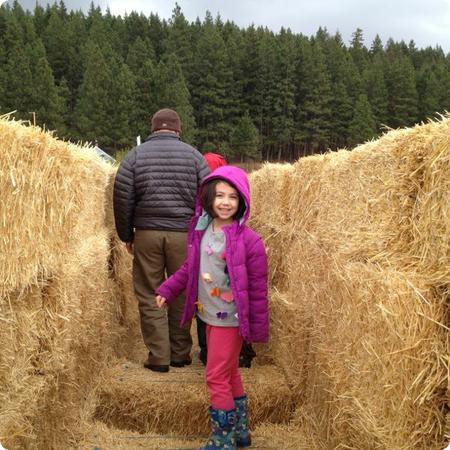 Darya just loves this hay maze