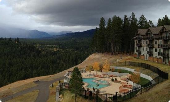 View from a Suncadia Lodge river view room