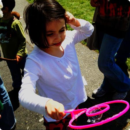 Is there anything more magical than a big bubble wand?