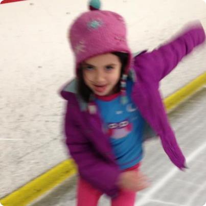 Darya gives ice skating a try