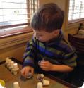 Eilan keeps busy in a restaurant 