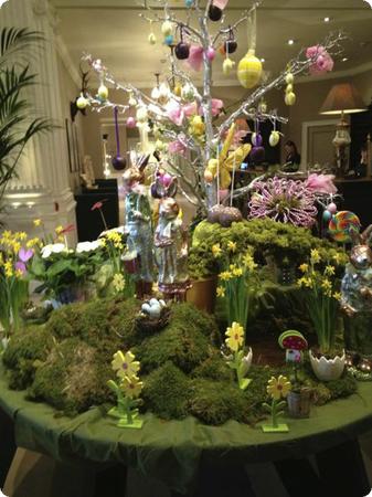 Easter display at the Balmoral Hotel in Edinburgh Scotland